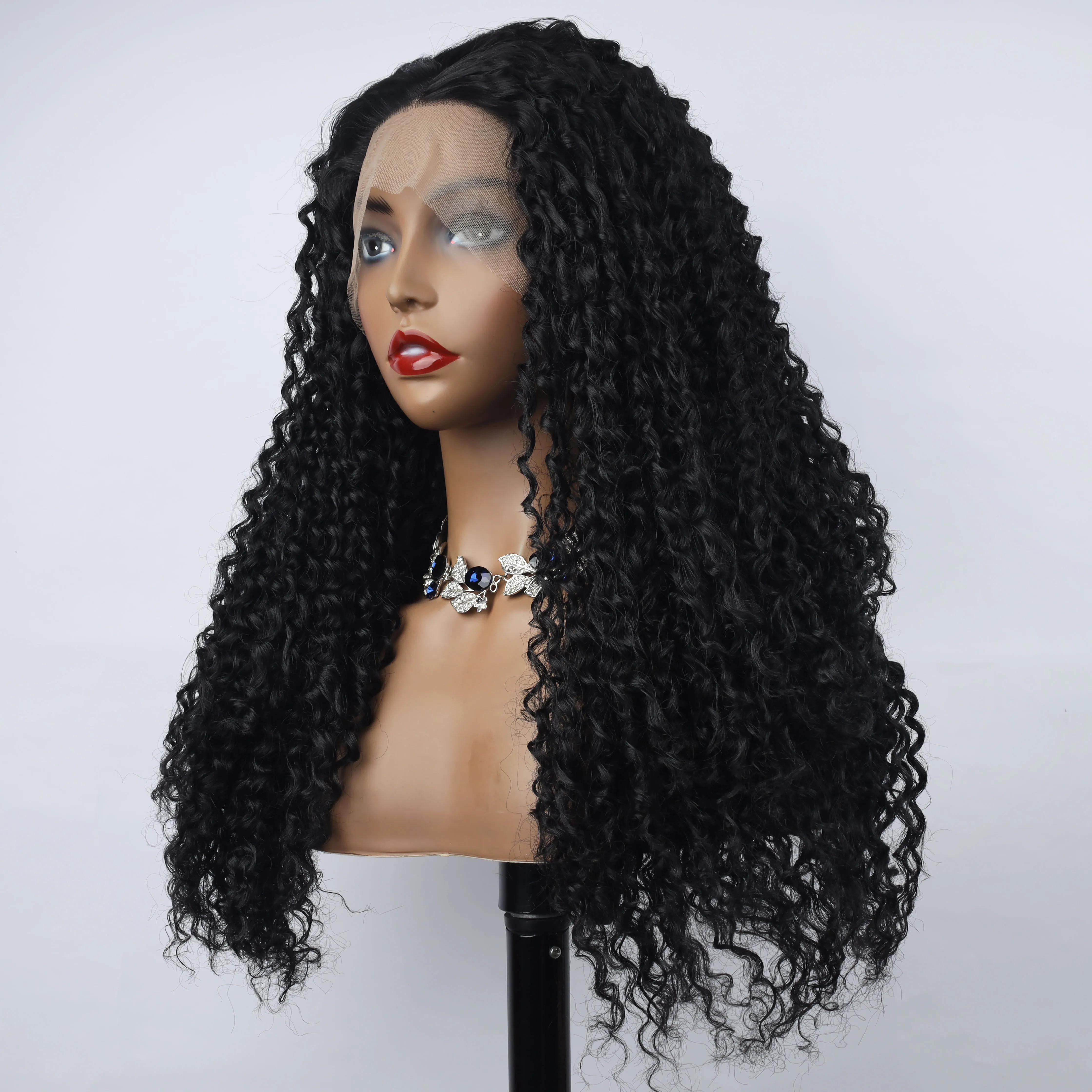 oley Fashion Curly Wig Synthetic Lace Front Wigs Black Female Lace Wig 13X3 For Black Women Cosplay Hair Daily Use