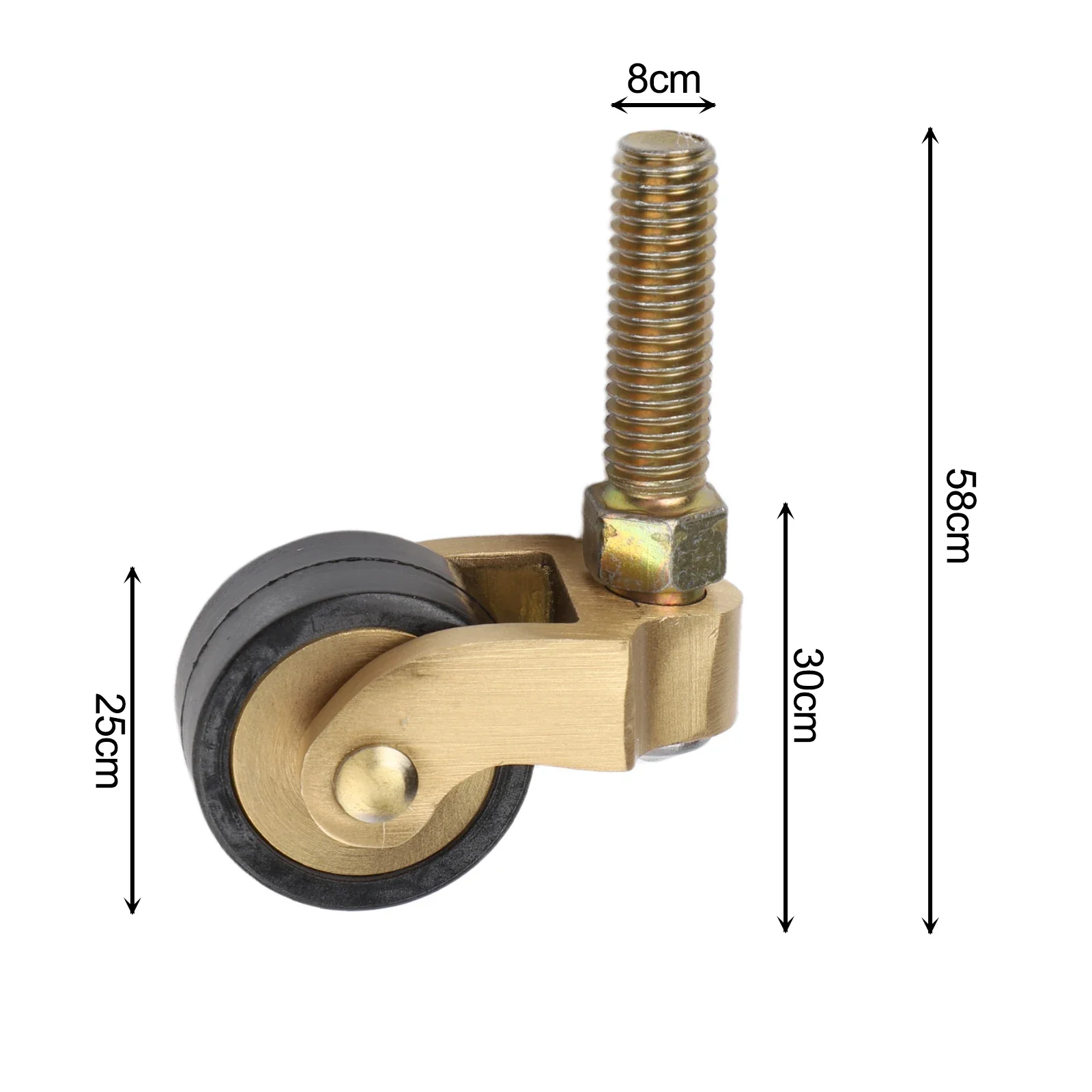 4pcs Silent Bearing Brass Casters With 360 Rotation For Furniture Repositioning In Residential And Office Spaces