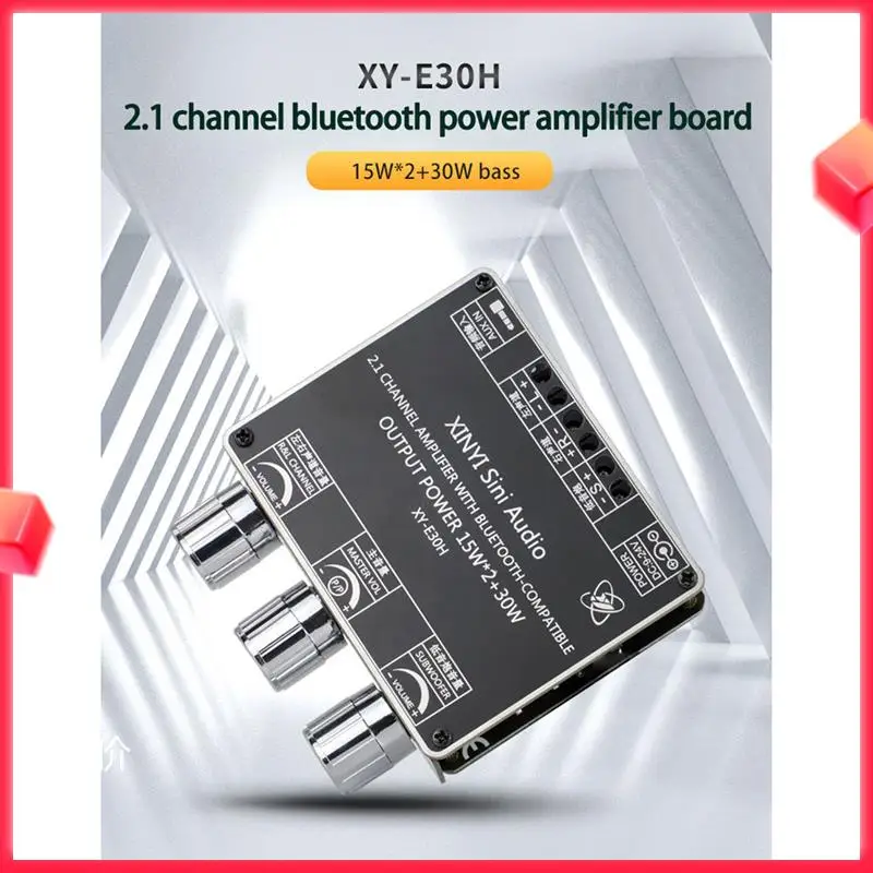 【Daftar Baru】 2X XY-E30H 2.1 Saluran Bluetooth 5.1 Modul Papan Amplifier Daya Audio Tinggi dan Rendah 15Wx2 + 30W