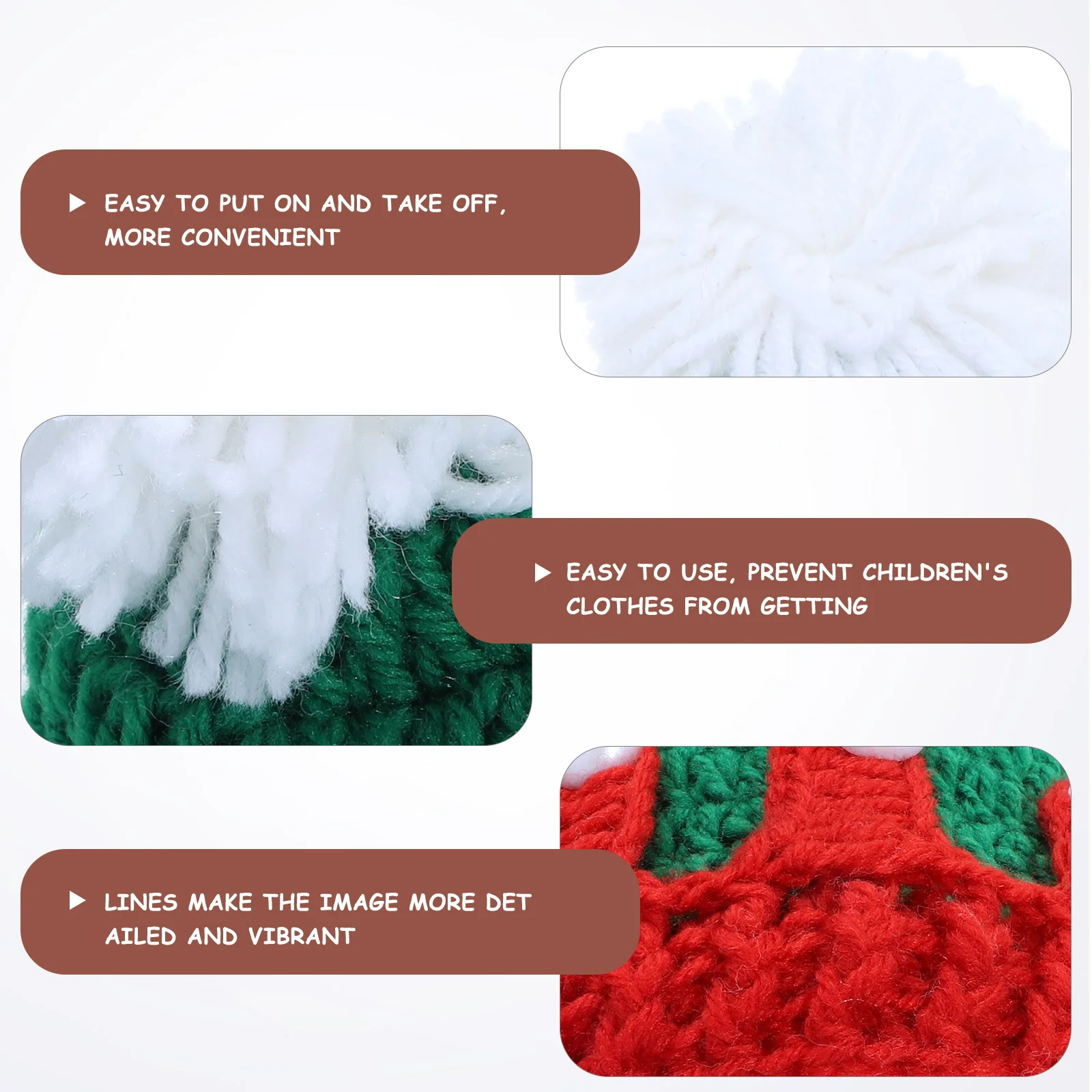 

1Pcs Christmas Knitted Hat Santa Style Warm Wool Hat for Adults Holiday Season Gift Winter Sports Beanie Festive Party Wear