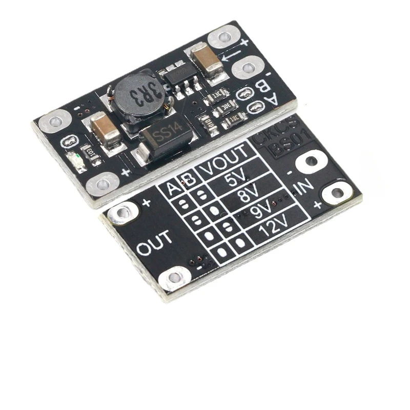 WOISN 5PCS Newest Multi-function Mini Boost Module Step Up Board 5V/8V/9V/12V 1.5A LED Indicator Diy Electronic Voltage Module