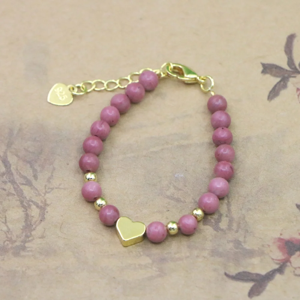 Charm Lovely Natural Stone Crystal Bracelet Baby Baptism Lobster Clasp Parts Yoga Christmas Wedding Girls Gift Jewelry Fashion