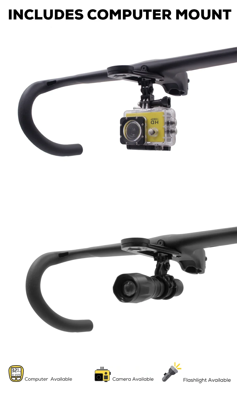 No-Logo-Carbon-Cockpit mit vollständiger interner Kabelführung, Fahrrad-Cockpit, Rennradlenker, Di2-integrierter Lenker, 380-mm-Cockpit mit Halterung – Detail 6