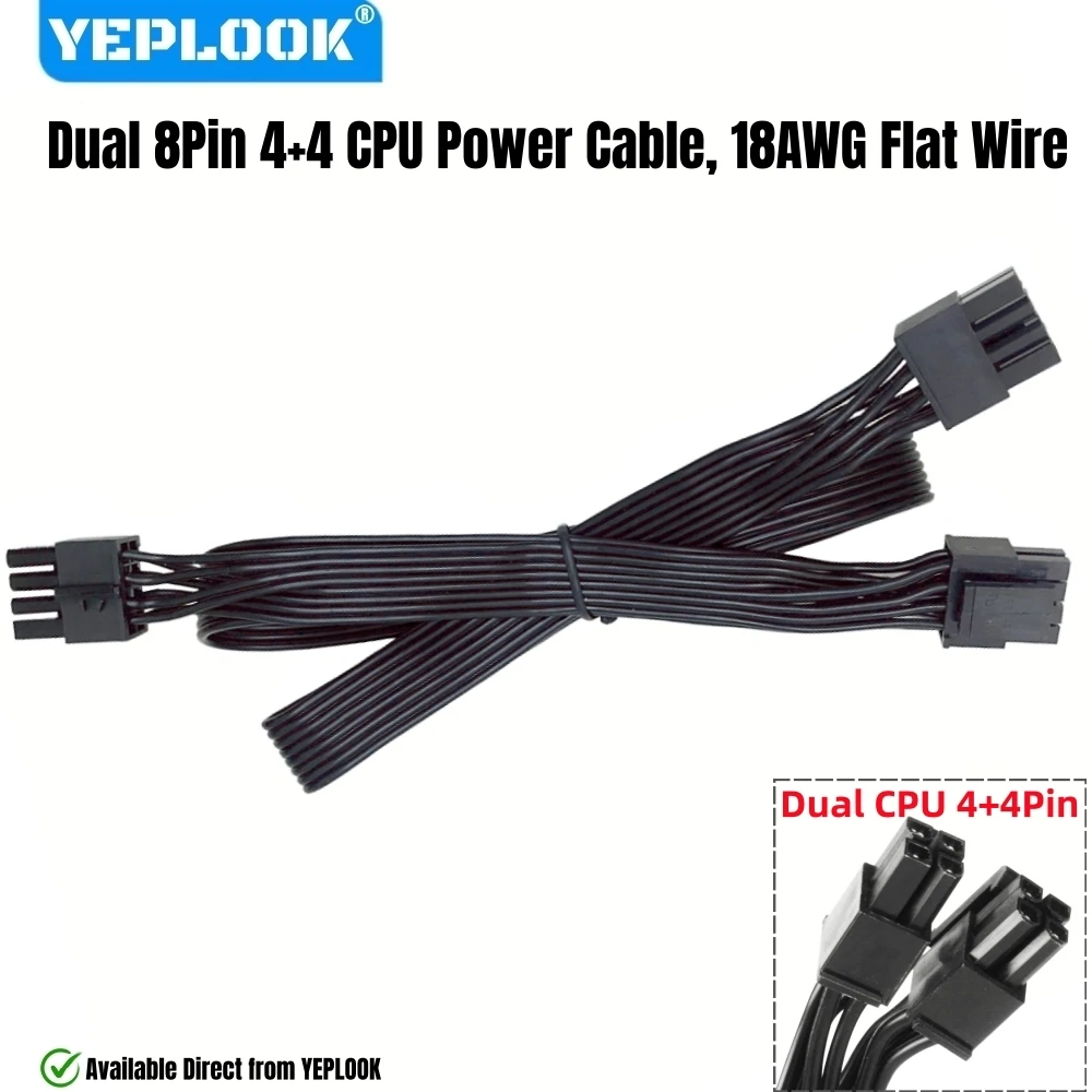 

YEPLOOK PSU 8Pin to Dual 8Pin 4+4 CPU Power Cable for Corsair HX1500i, HX1200i, HX1000i HX850i, HX750i HX-i Series Modular Power