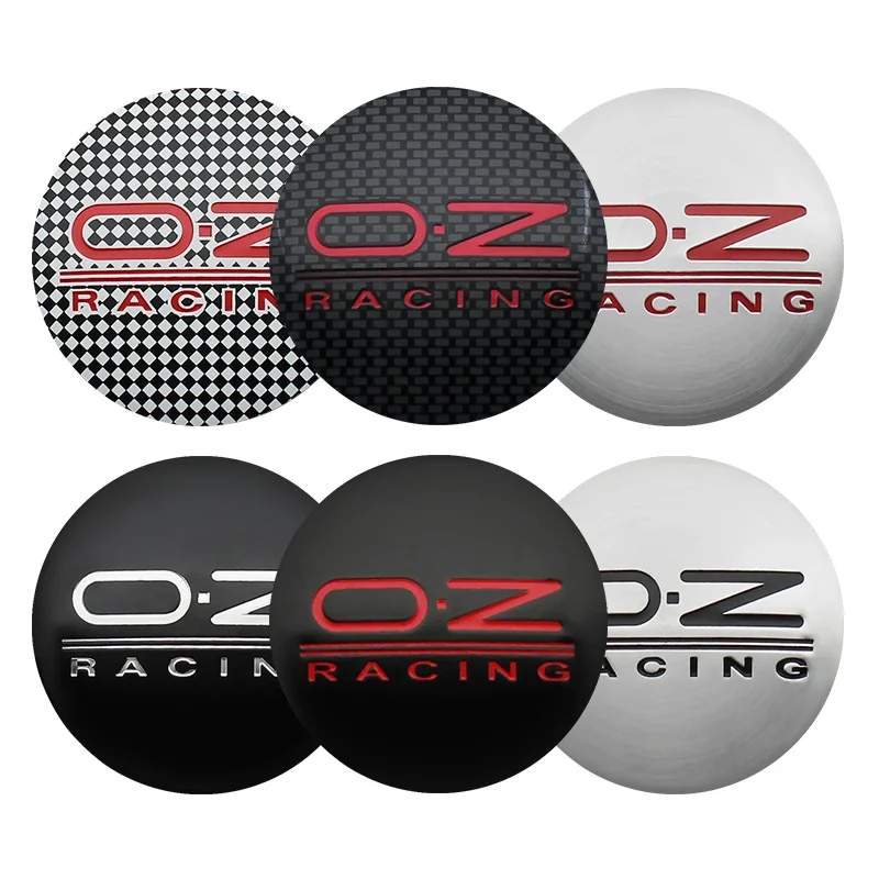 4pcs 56mm Car Styling OZ Racing O.Z Logo Badge Emblem Car Wheel Center Hub Caps Stickers Decoration Decals Auto Accessories