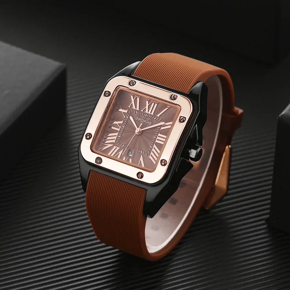 

Quartz Wristwatches Exquisite Ladies Watch Square Dial Lover Watches Silicone Material Watchband Fresh Noble Elegant Wristband