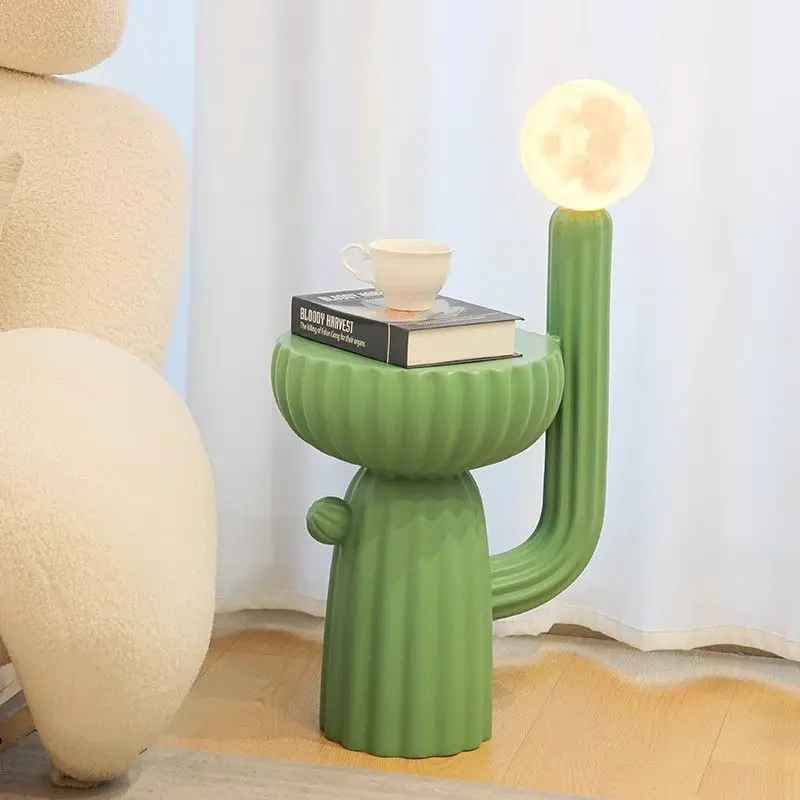 Creative little cactus side table, movable living room coffee table sofa bedside table floor ornament