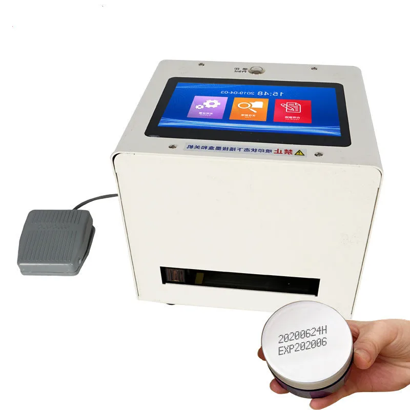 

Hot sale 7 inch Touch Screen Semi Automatic Desktop inkjet Expiry Date Printer