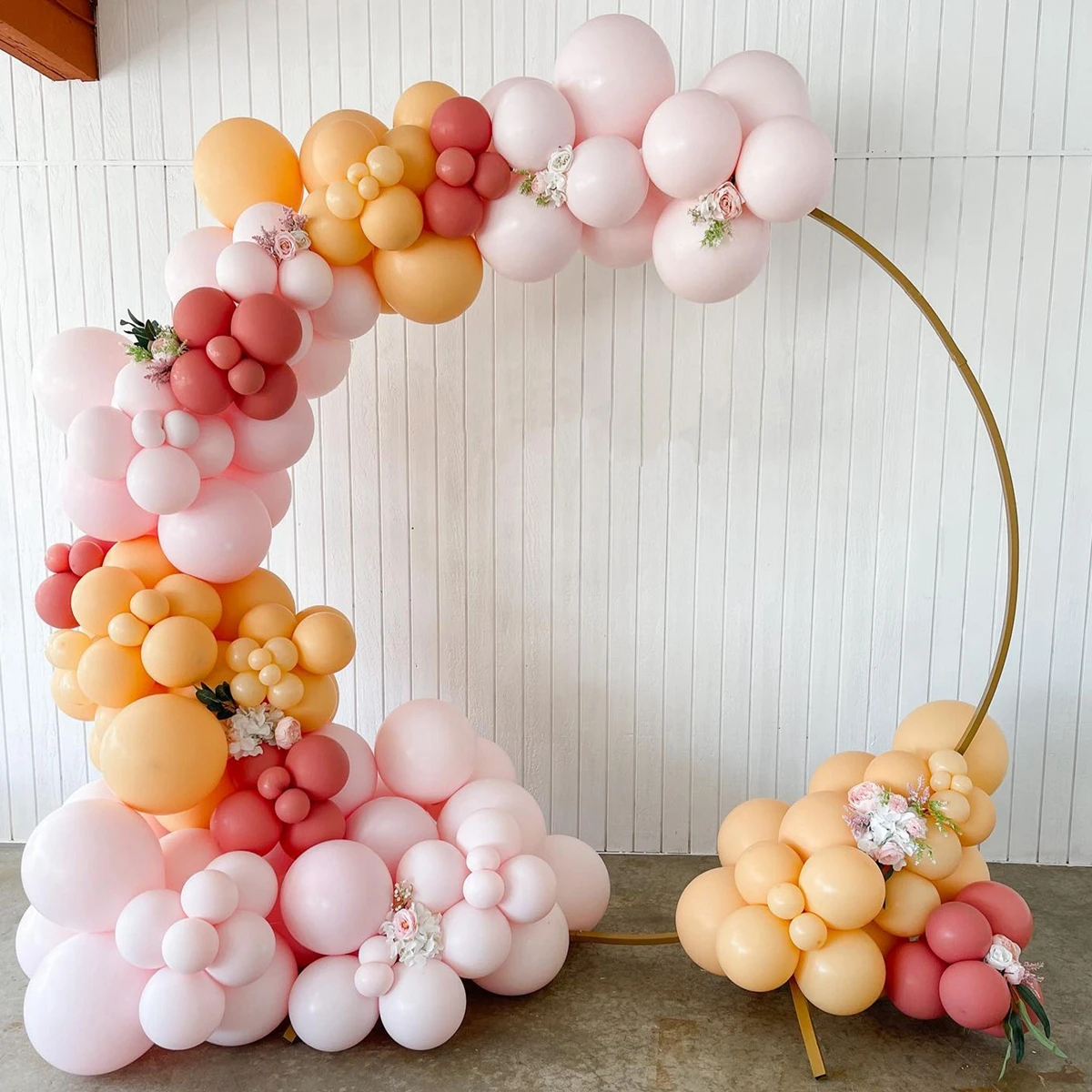 Wedding Metal Arch Garland Rustic Round Backdrop Stand Wedding Party Favors Birthday Party Decoration Circle Balloon Arch Frame