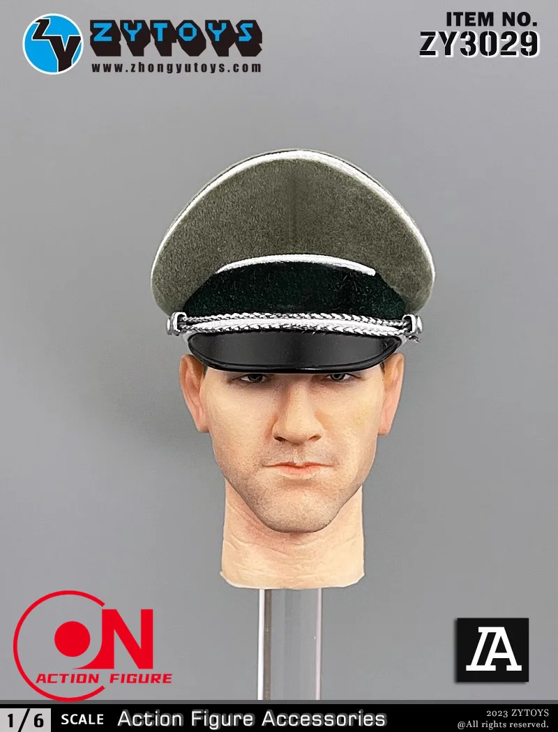 ZYTOYS-Casquette de l'armée allemande de la seconde guerre mondiale, modèle de chapeau à grands bords, convient au corps de figurine d'action de soldat masculin de 12 pouces, échelle 1/6, ZY3029