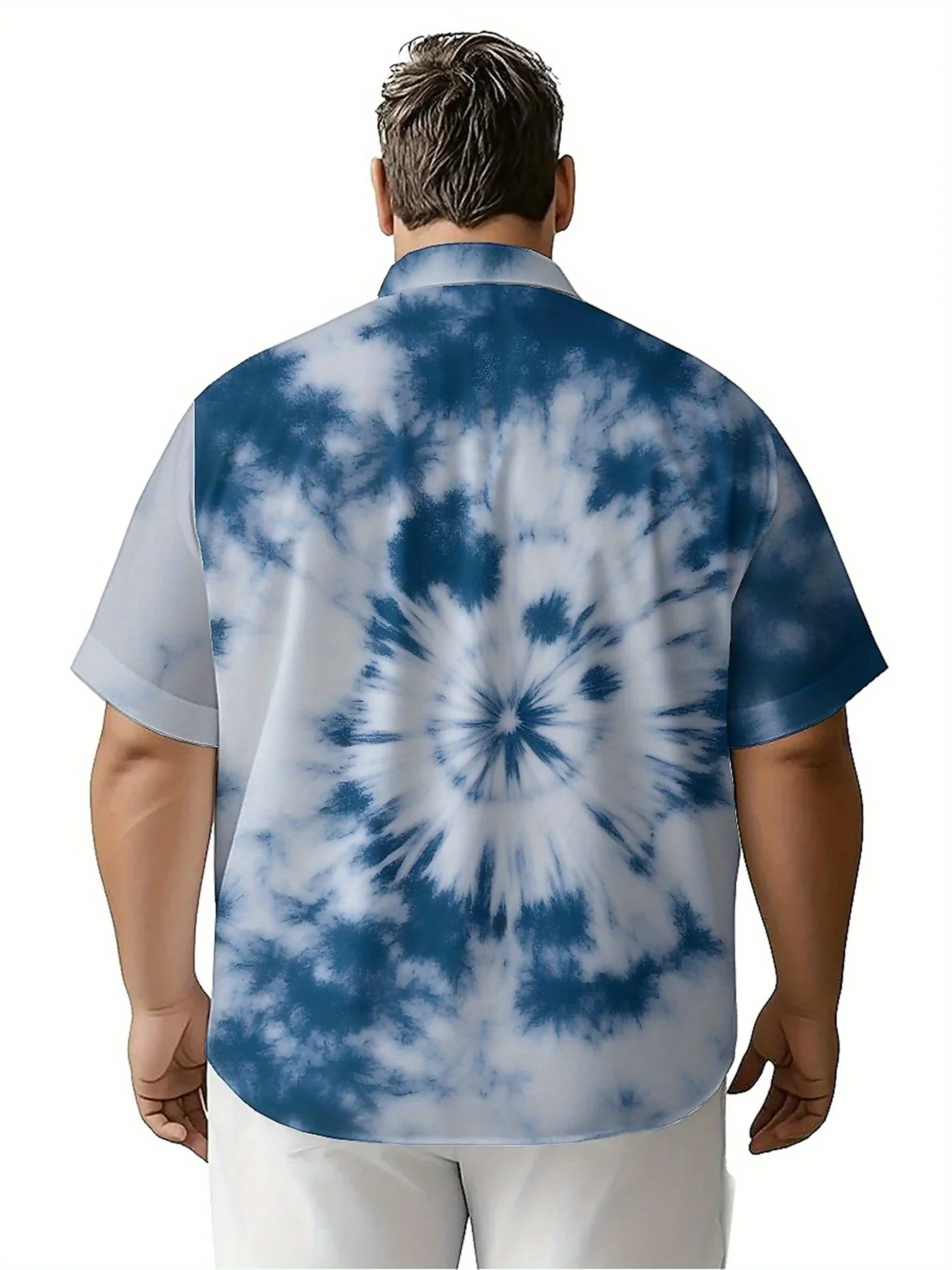 Men's Plus Size Hawaiian Shirts Dream Nebula Pattern, Unisex Aloha Shirts,New in Summer Tops Tee,streetwear