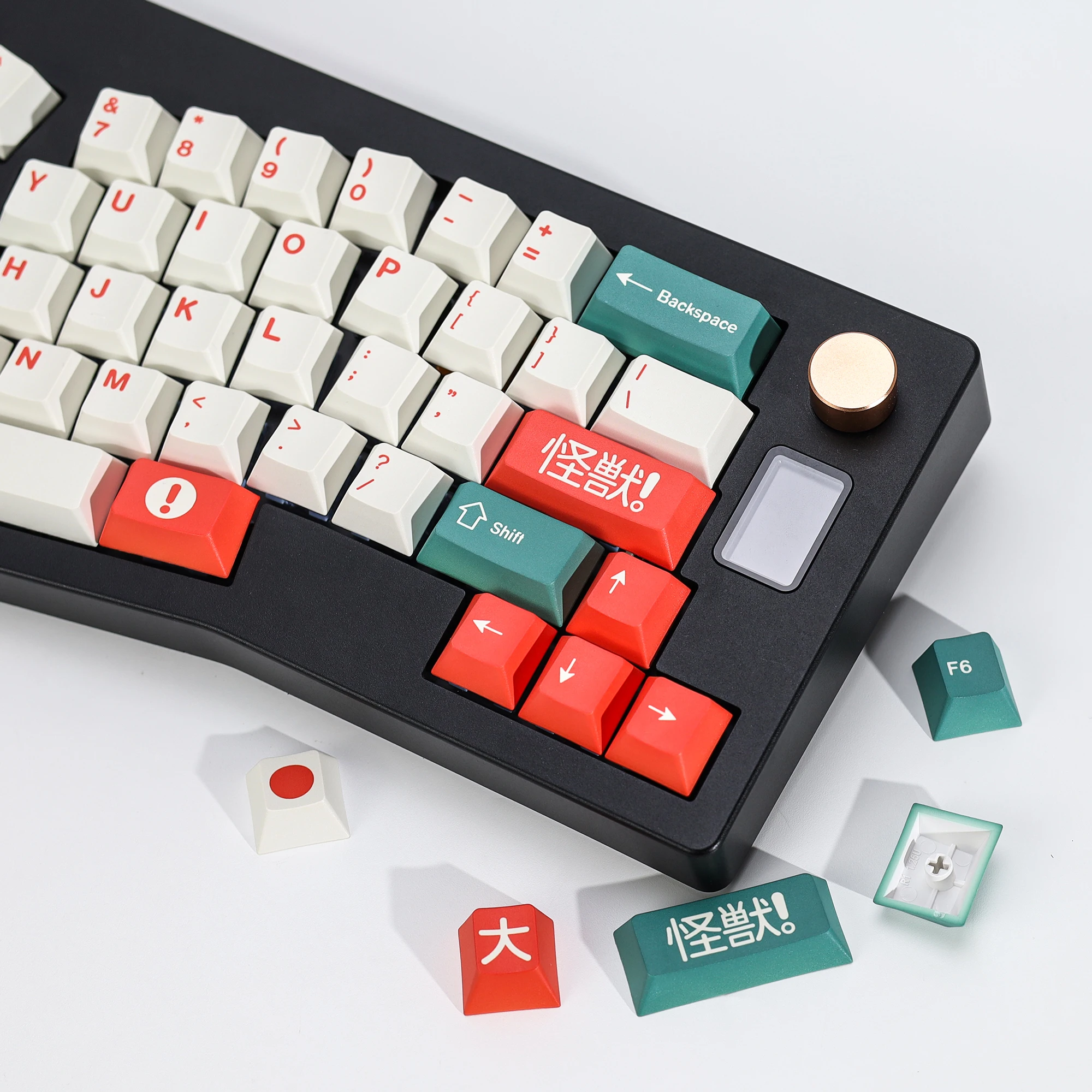 KBDiy Clone GMK Keycaps Retro GMK Kaiju Cherry Profile PBT ISO Tastenkappen für MX Magnetische Schalter 60 Gaming Mechanische Tastatur KIT – Detail 16