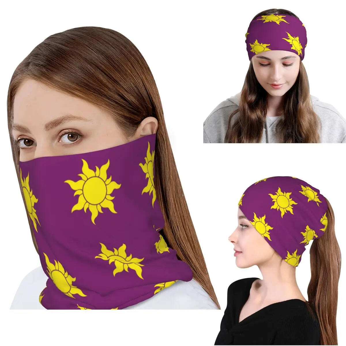 

Многофункциональный головной убор Rapunzel: солнцезащитная бандана, маска-шарф, теплая повязка на голову, шапка-бини для мужчин и женщин, дышащий материал