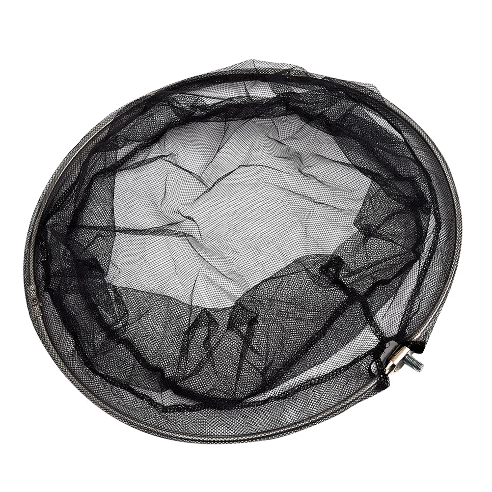 

40 Cm Aquarium Fishing Net Stainless Steel Frame Landing Head Fall to The Ground Foldable Black