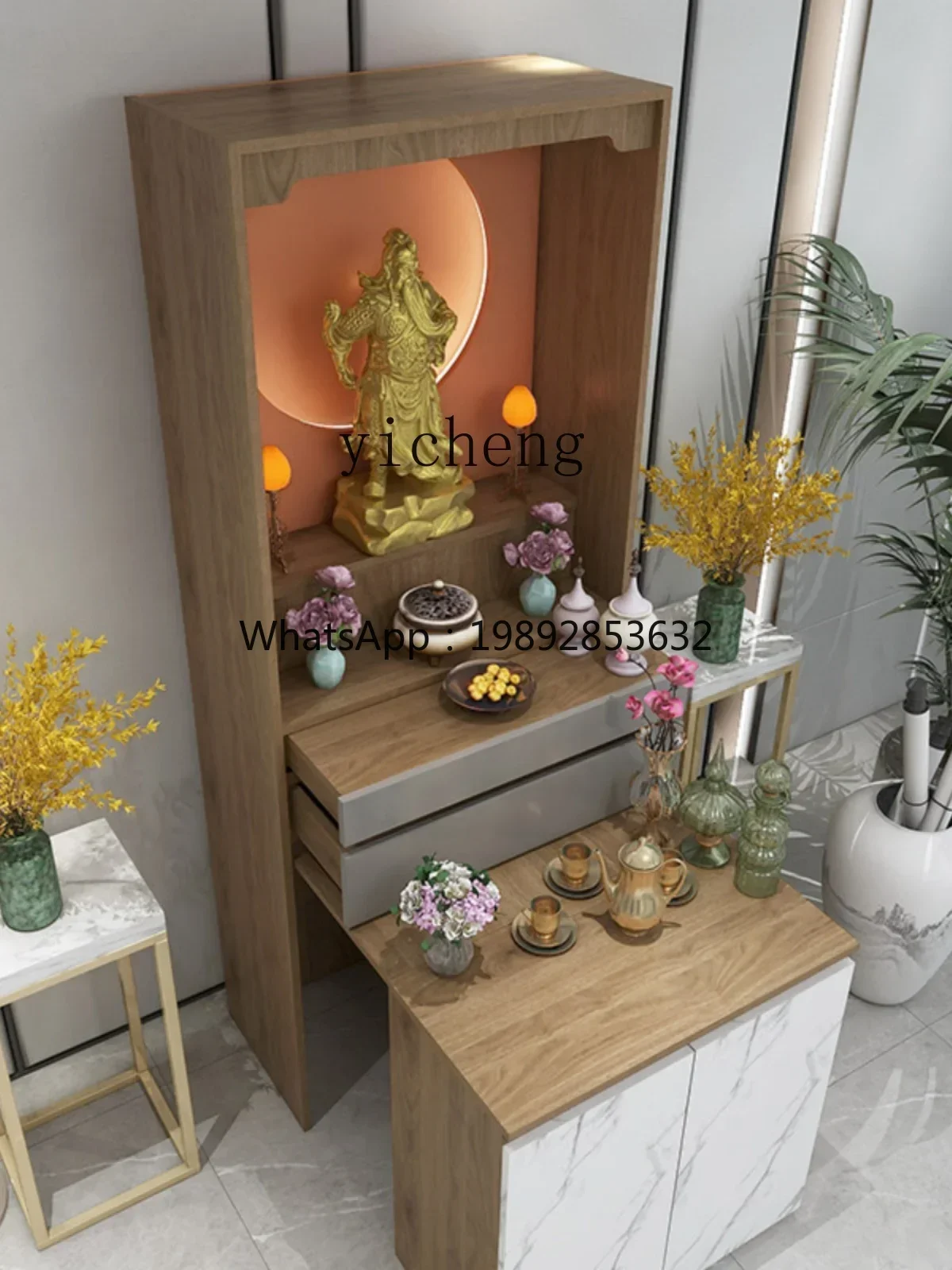 F1   Buddhist cabinet Buddhist shrine vertical table Household modern simple shrine Shrine cabinet