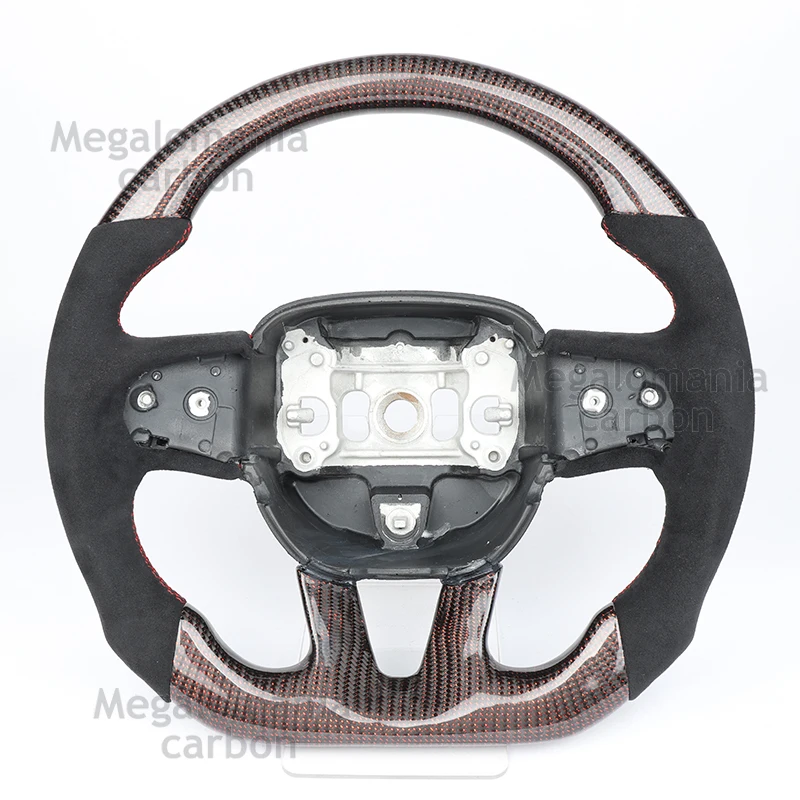 

Fit For Dodge Challenger Charger 2015 2016 2017 2018 2019 2020 2021 2022 LED Carbon Fiber Steering Wheel