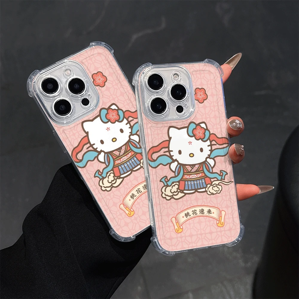 Sanrio Weiche Handyhülle für IPhone16 Pro Max IPhone 16/15/14/13/12/11/x/xs/xs Max Mädchen Handyhüllen Hello Kitty Geschenk