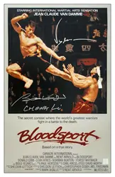 Jean Claude Van Damme & Bolo Yeung Autographed Bloodsport Signed Poster Photo Printing Wallpaper Home Decoration Painting