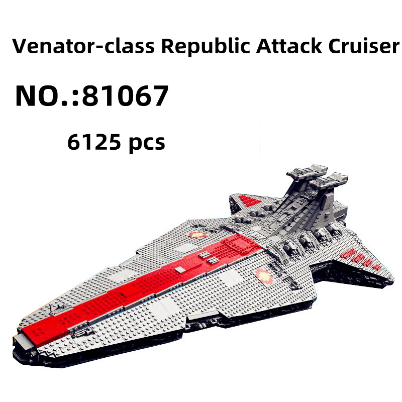 

MOC-0694 Toys 05077 81067 6125Pcs Imperial Star Destroyer Republic Attack Cruiser Model Building Blocks Bricks Christmas Gifts