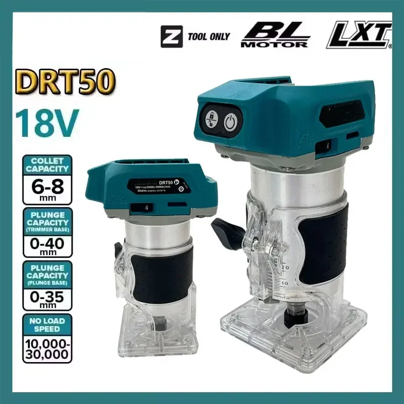 

DRT50 Original Trimmer Rechargeable Trimming Machine Brushless Slotting Tool Milling Woodwork Engraving Machine Fit Makita
