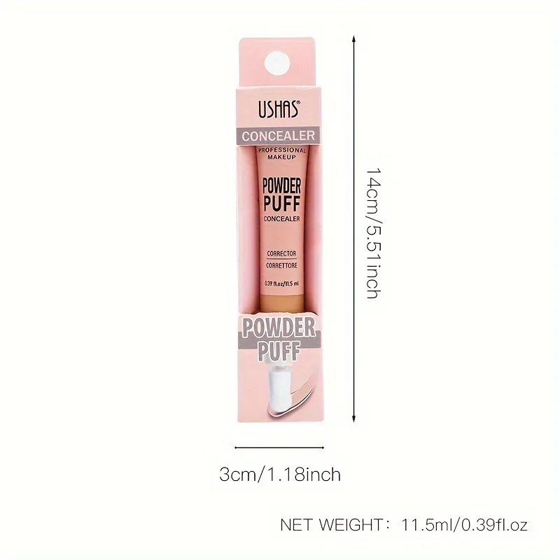 คอนซีลเลอร์กันน้ำและกันน้ำมันอูชาส มีให้เลือก 12 สี มีน้ำหนักเบา ระบายอากาศได้ดี และให้การปกปิดที่เรียบเนียนและสม่ำเสมอ