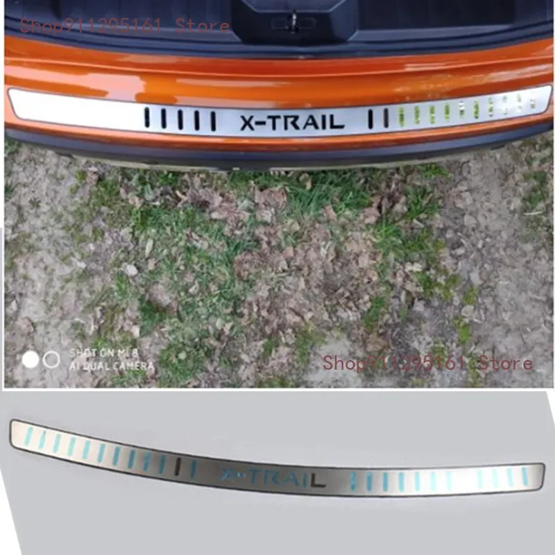 For Nissan X-Trail X Trail T32 2014- 2019 Ultrathin Stainless Steel Rear Bumper Protector Sill Trunk Tread Plate Trim