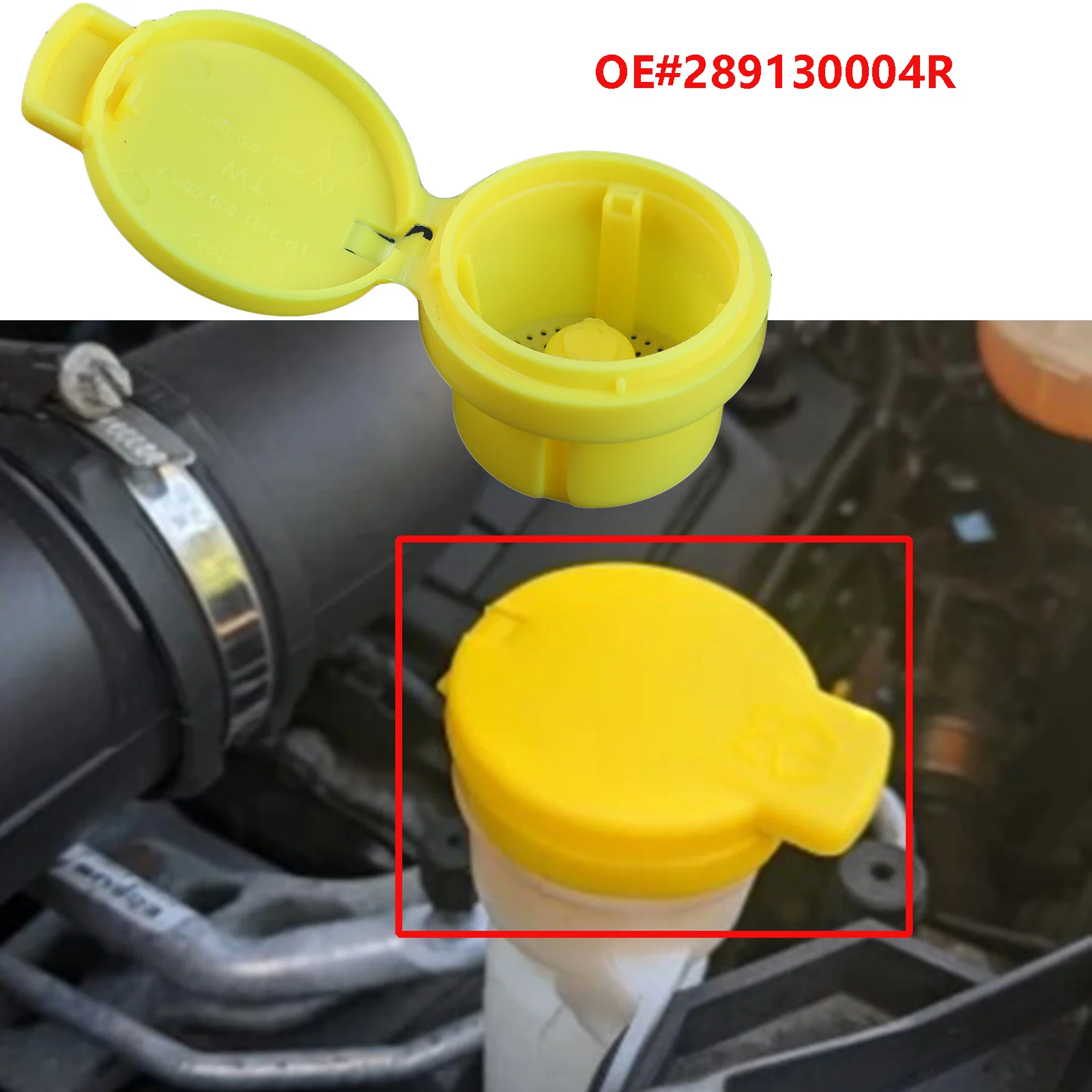 1X For Renault Scenic Megane Talisman Trafic Clio Captur Windscreen Washer Bottle Cap Lid Cover Fluid Reservoir Tank 289130004R