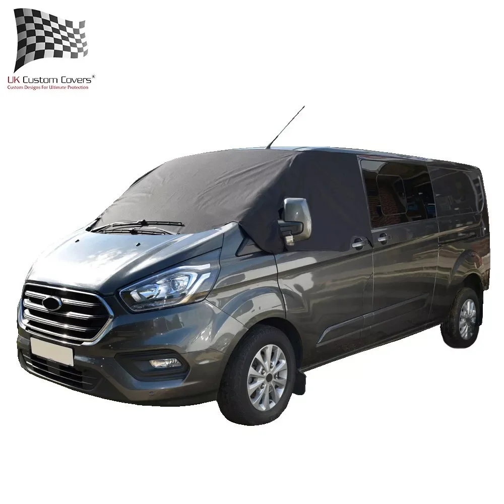 

For Ford Transit Custom Windscreen Blackout Blind Screen Cover Wrap Frost Cover Tailored Deluxe Black 2012 Onwards