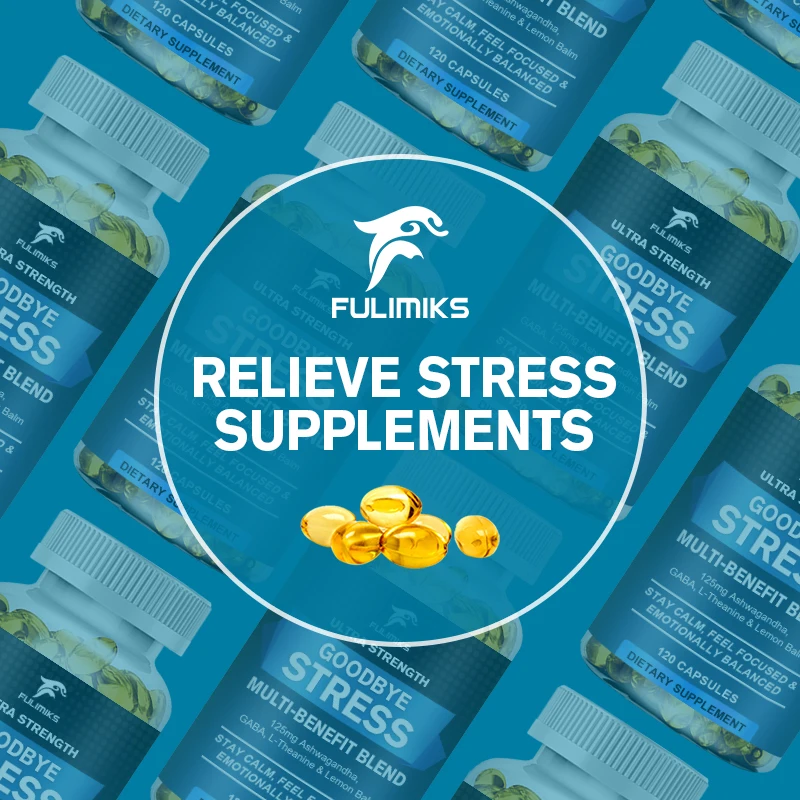 Goodbye Stress Capsules - Contains GABA, L-Theanine To Relieve Mood and Stress Relief, Supplement Capsules