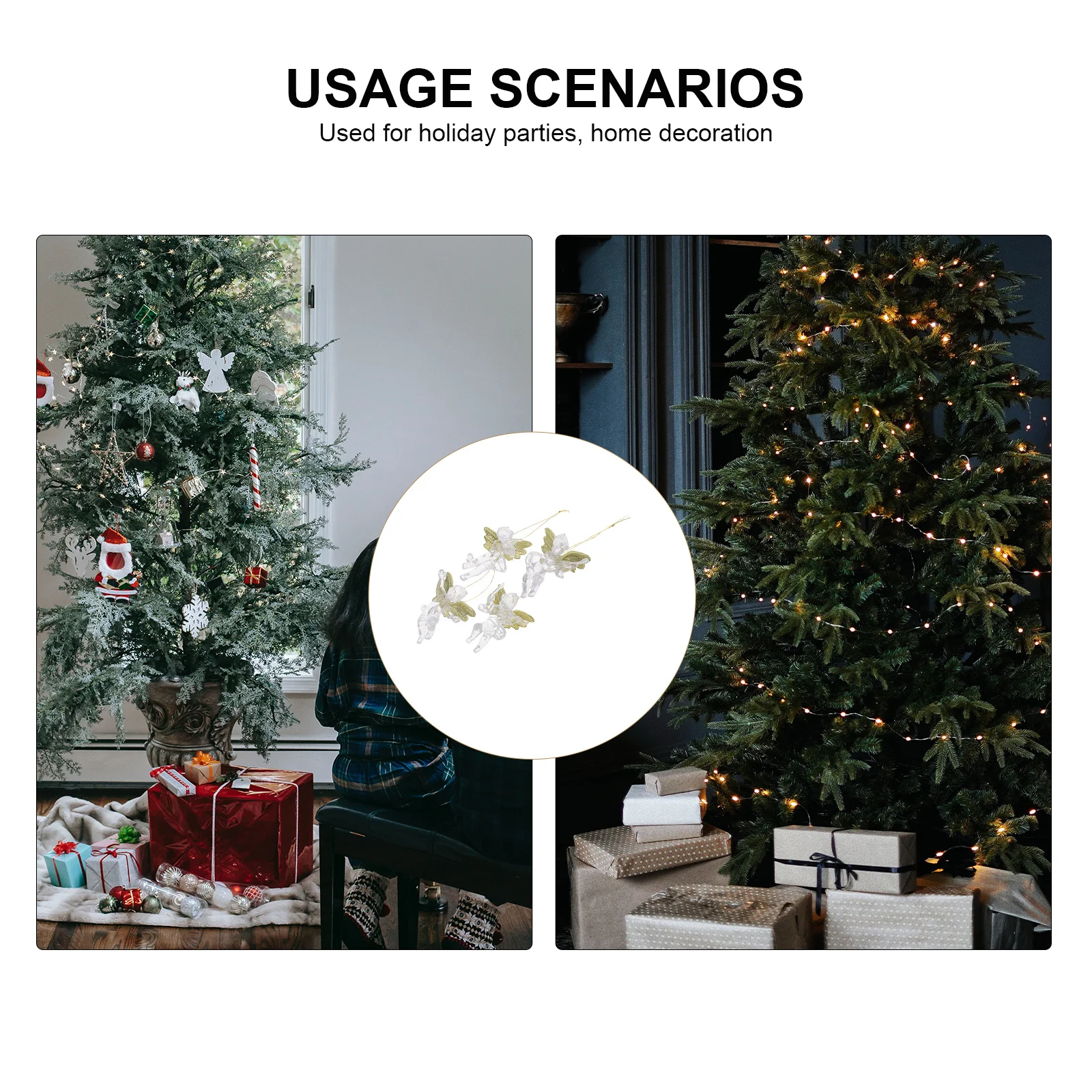 

12Pcs Decorative Pendants Christmas Tree Hanging Pendants Perfect Gifts for Friends and Family Angel Ornaments