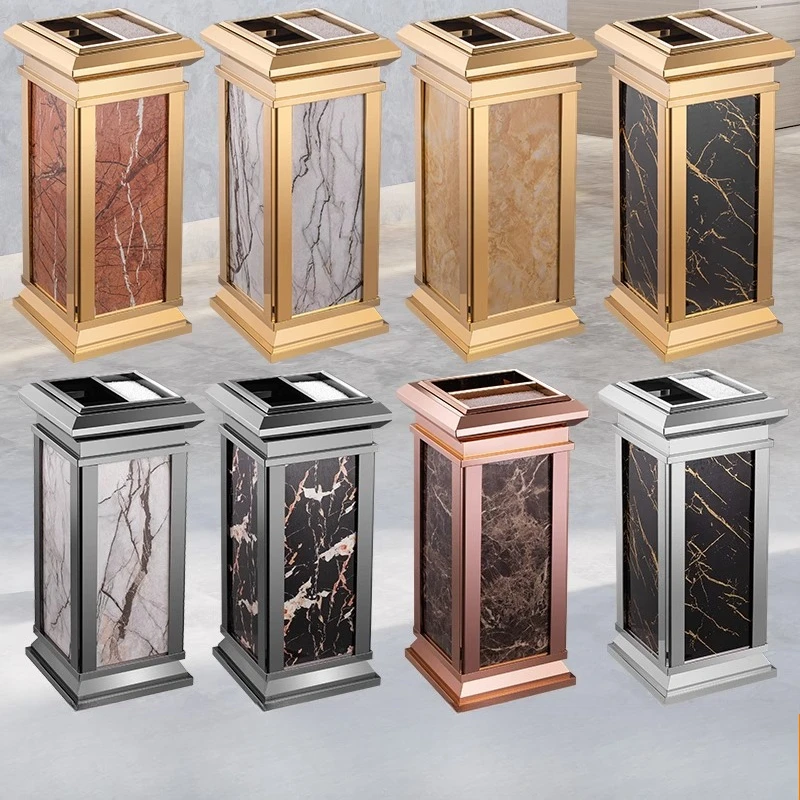 

Корзина для мусора Коридор Европейская пепельница Ведро для отеля Коммерческие вертикальные боты из нержавеющей стали De Basura Бытовые чистящие средства