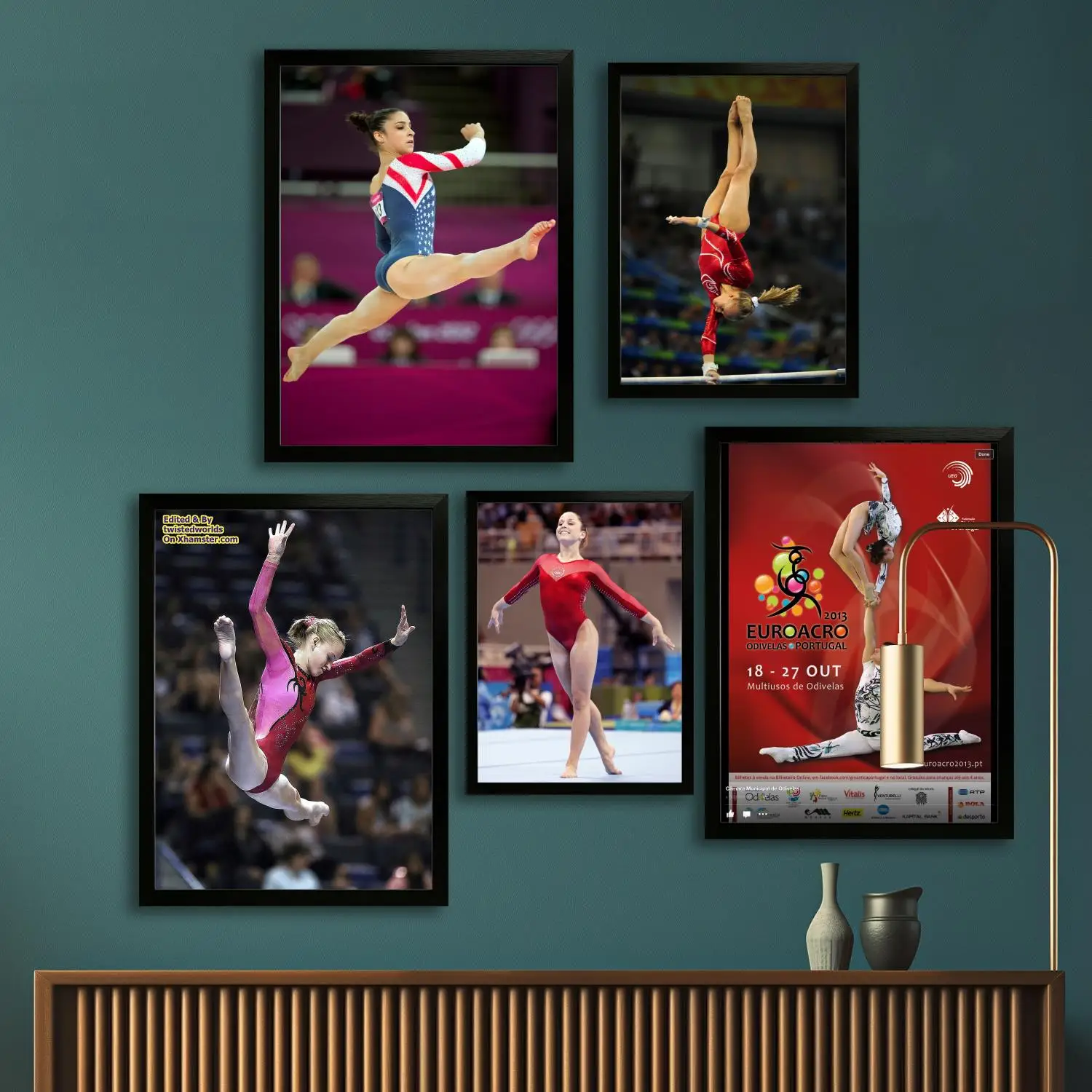 Póster artístico en lienzo de gimnasia y impresión de imagen artística de pared, carteles modernos para decoración de dormitorio familiar, pintura decorativa