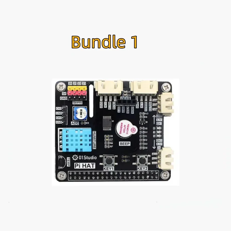 01Studio PiHAT Pi 4 3B+ 4B Development Demo Expansion Board Module Python Programming 2G 4G 8G