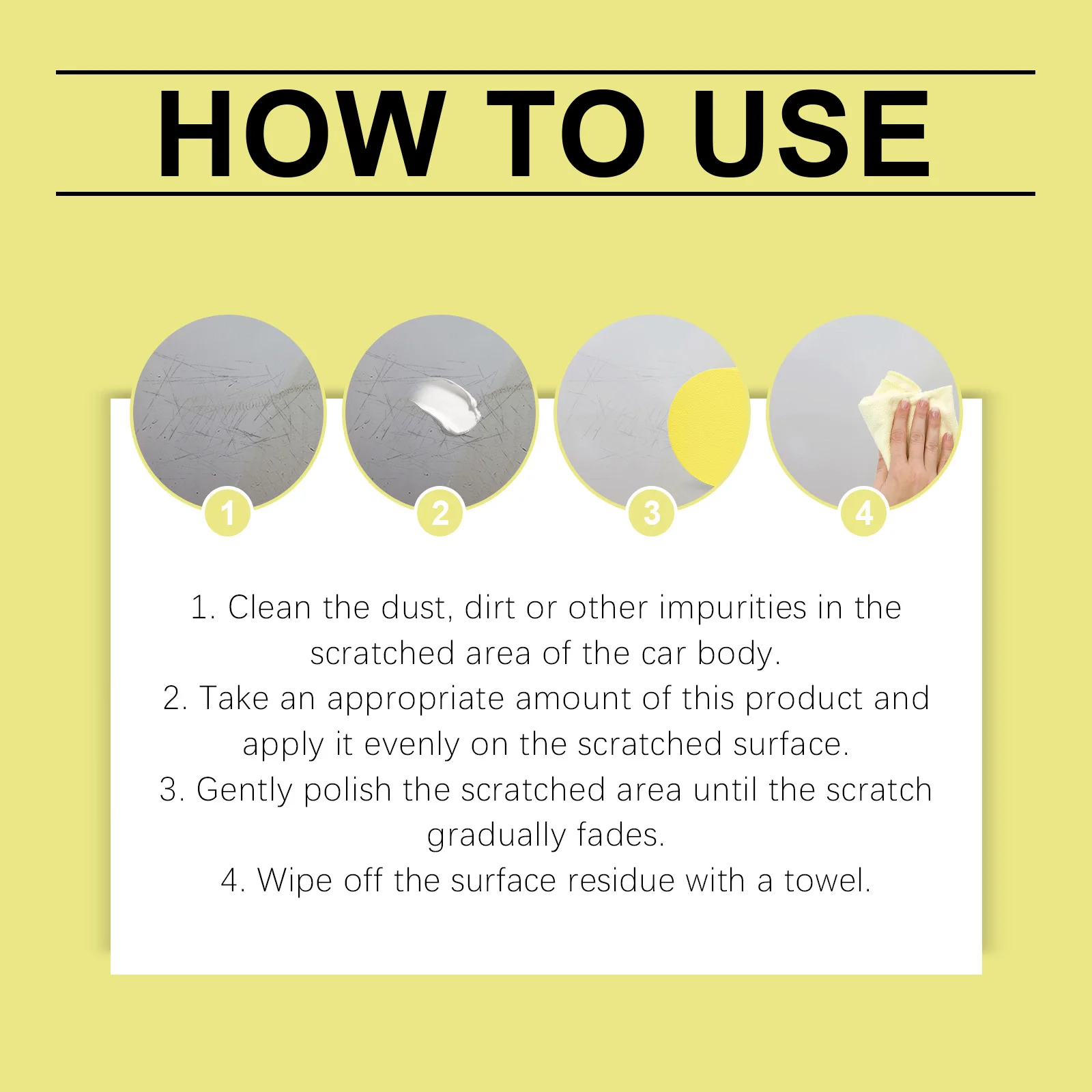 شمع إصلاح خدش السيارة مع طلاء إسفنجي، رعاية إصلاح، شمع مجاني، أدوات تنظيف الأوساخ، تلميع بالتفصيل، يدوم طويلاً  #6