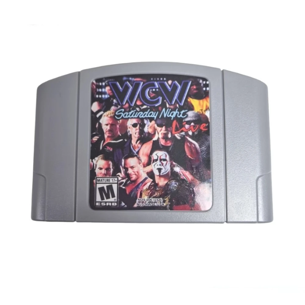 N64 Game Cassette, US Version,WCW Saturday Night， WrestleMania X ， 64-bit English Game Cassette, Collection Hobbies, Toy Gifts