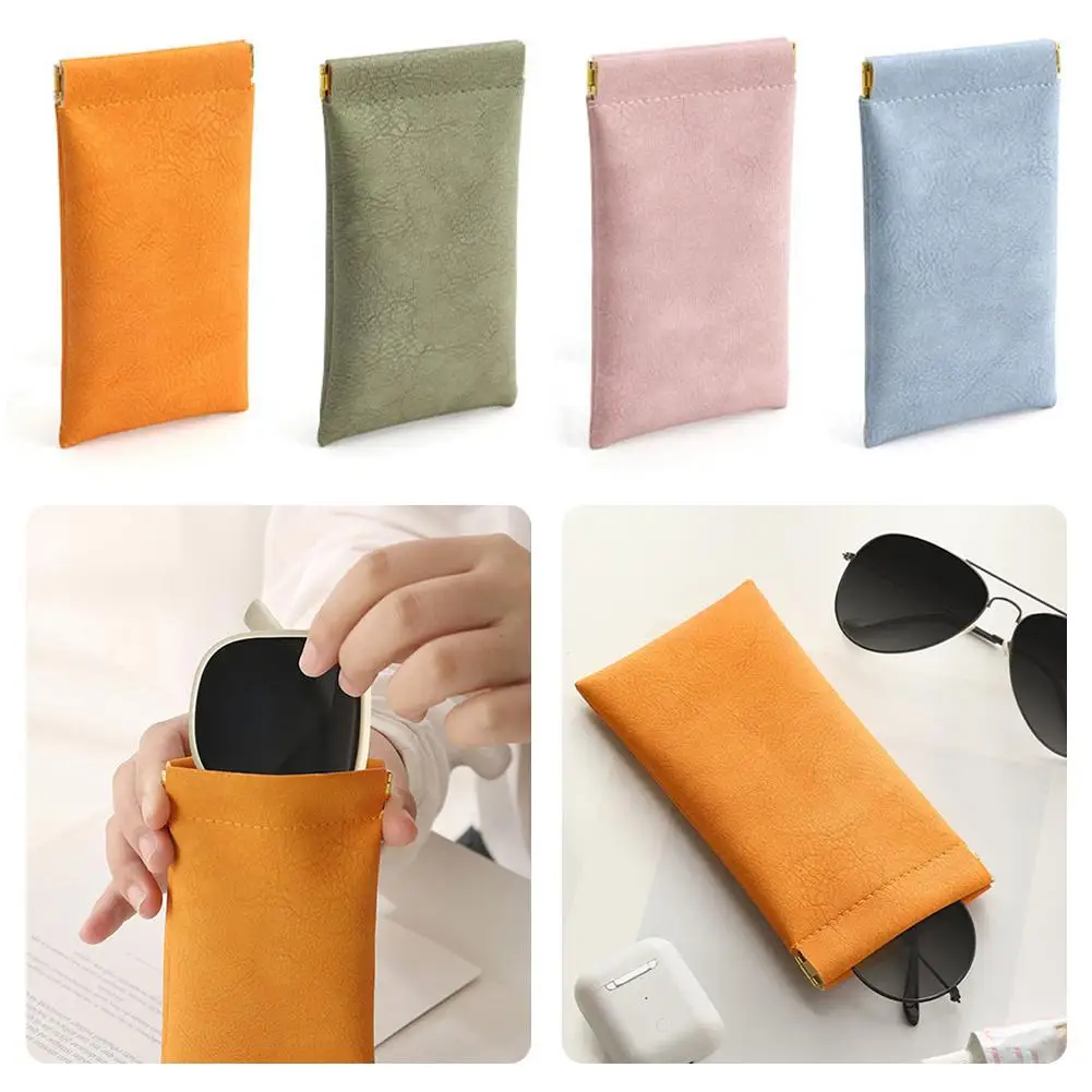 Portable Compression Shrapnel Glasses Case Sunglasses Bag Self-closing Eyeglass Organizer Eyewear Storage Bag Travel Accessories