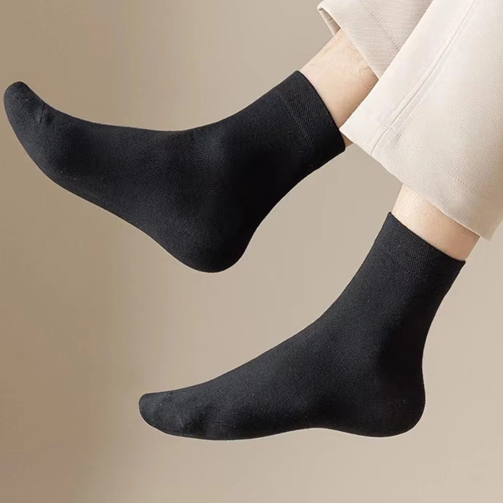 فستان رجالي متوسط الساق لأحذية العمل، ناعم ومسامي، ملابس دائرية عامة، جوارب كاجوال للرجال، جوارب رياضية #5