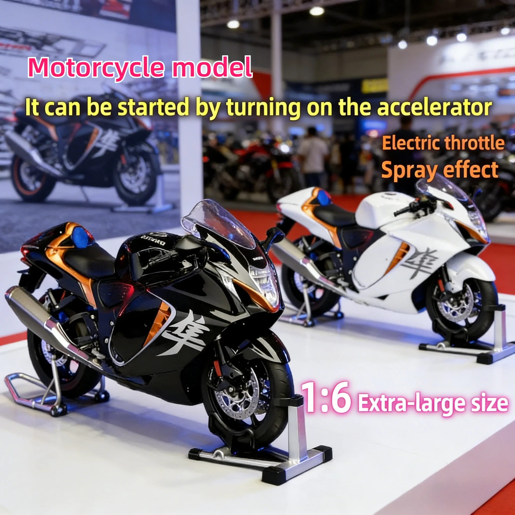 For Suzuki Hayabusa For Suzuki GSX1300R 1：6Alloy Diecast Motorcycle Model Ornament Christmas Birthday Present Collectible