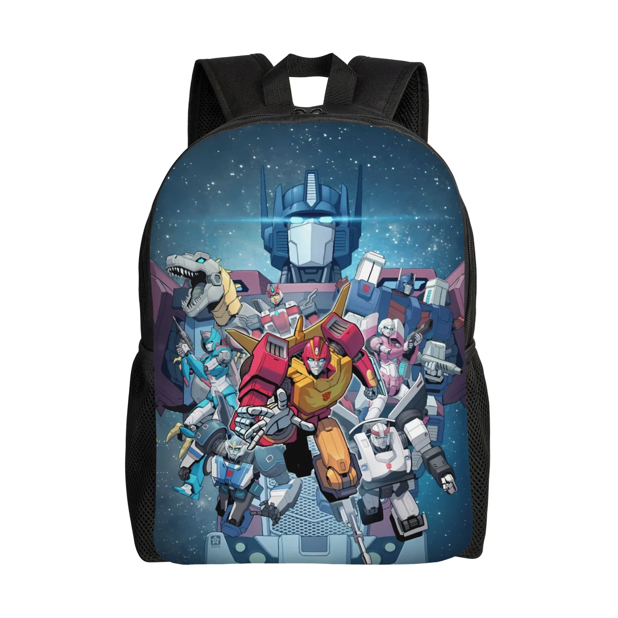 Transformered Cartoon Backpack 3d Printing Student Polyester Travel Backpacks Durable Cool School Bags Rucksack
