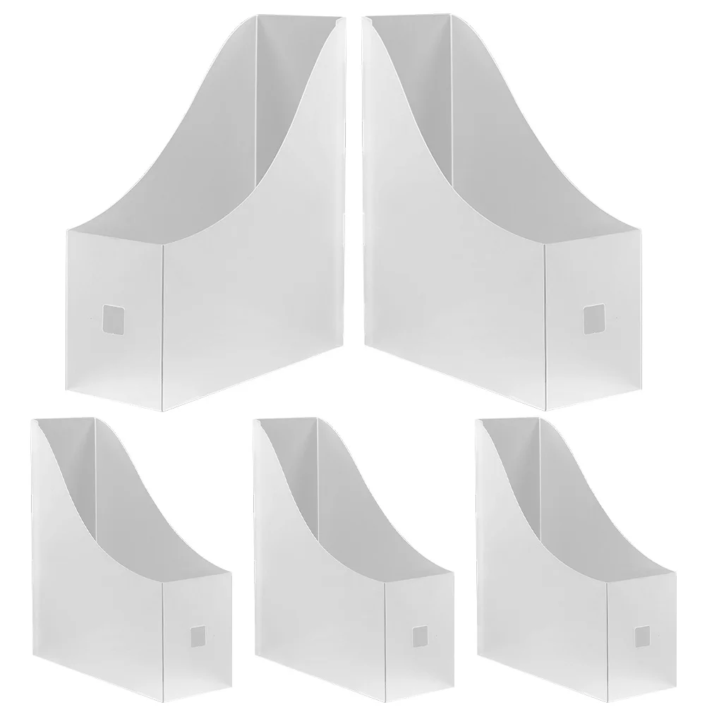 5Pcs Vertical File Organizer Rack Desktop Document Storage Shelf for Office Classroom Paper Tray Holder Hanging Folder Box