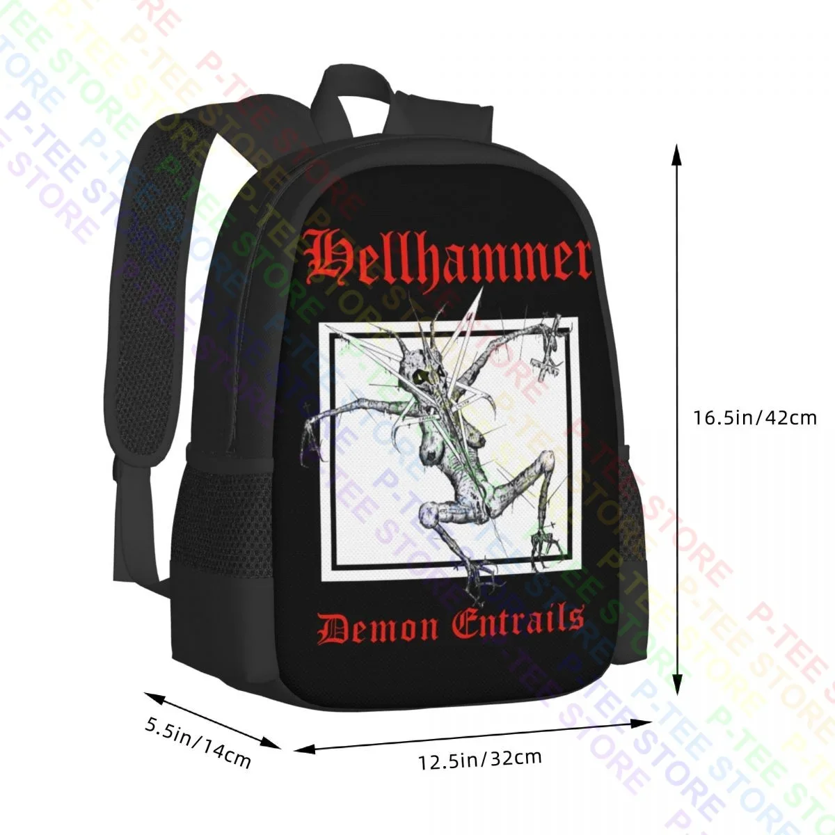 Hellhammer běs entrailsbackpack velký schopnost nejnovější umění tisk