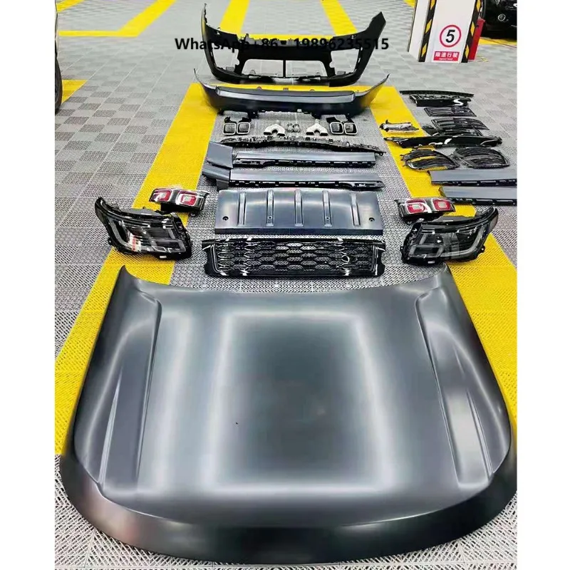Upgrade to Car Body Kit 2013-2017 Facelift Body Kit Car Bumper with Auto Lamps