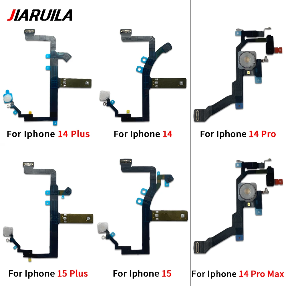 New LED Flash Light Sensor Flex Cable For iPhone 12 13 14 15 Pro Max Mini Proximity Distance Ambient Repair Parts