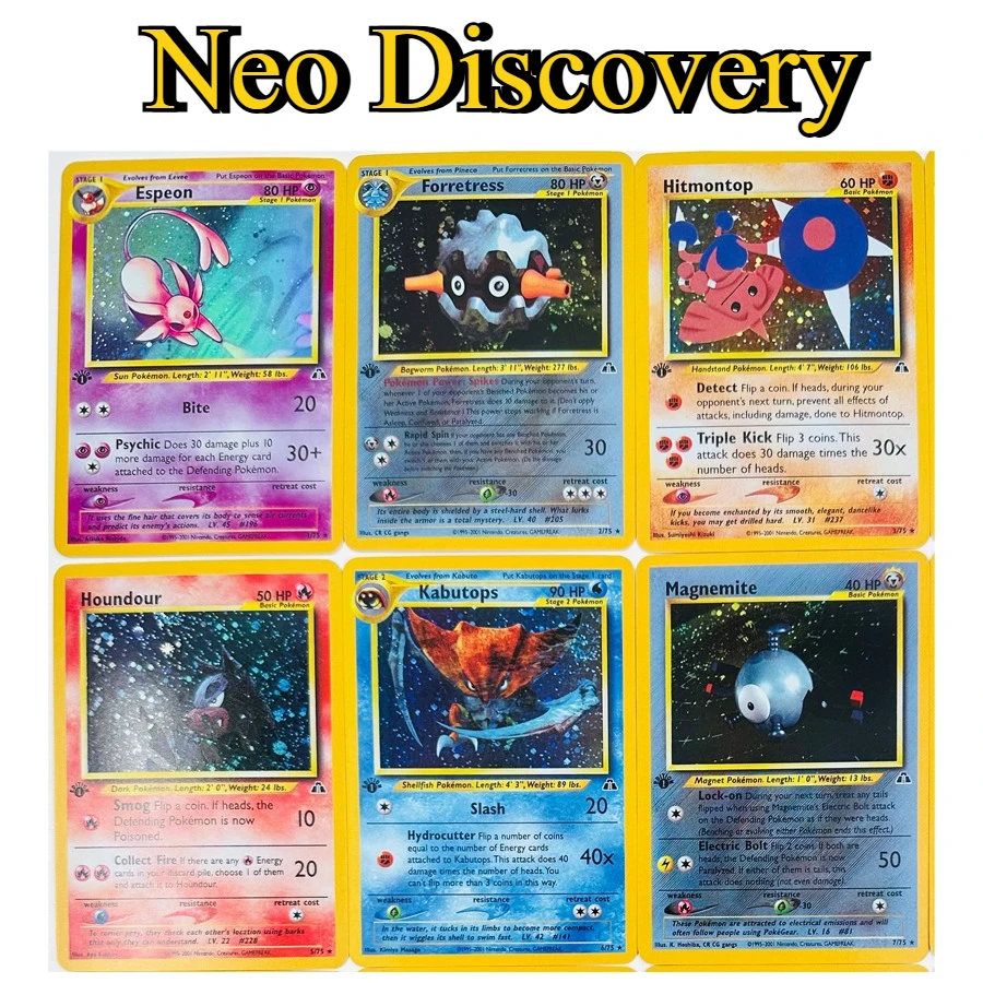 75pcs-neo-discovery-pokemon-ptcg-toys-hobbies-hobby-collectibles-game-collection-anime-cards