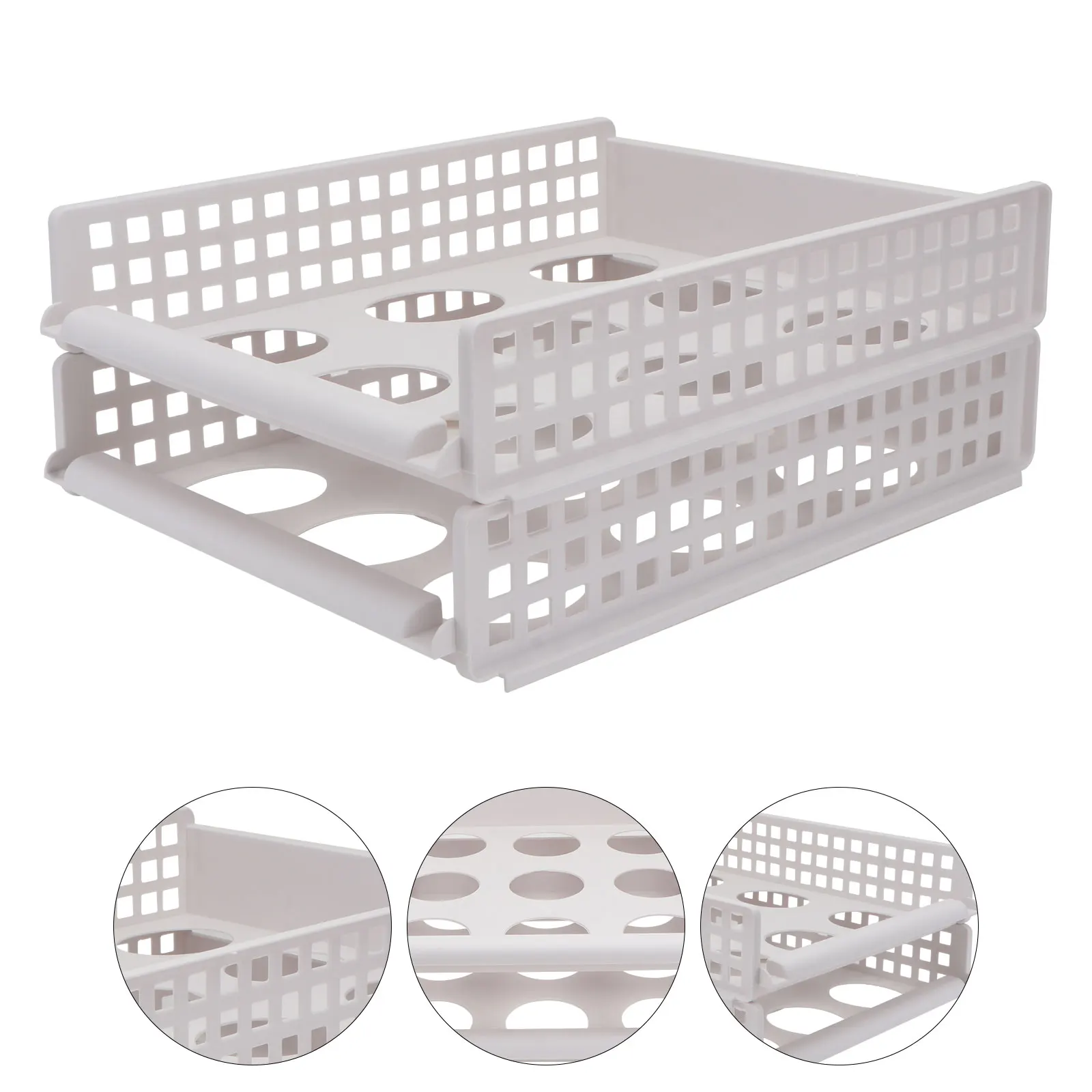 

2 Pcs Plastic Storage Rack ganizer Bin For Clothes Shirt Divider Closet Neat Layered Shelf Home Use Durability Safe