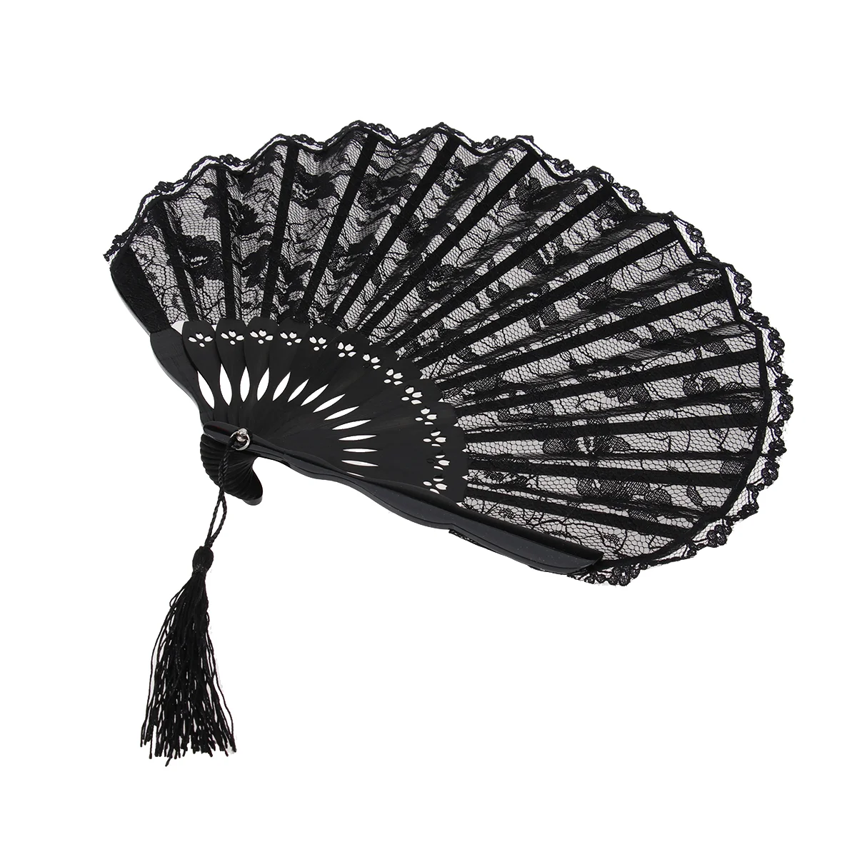 Frauen falten Hochzeit Hand Fan Vintage Retro Blume Spitze Hand faltbare Hand Fan Hand Fans Falt fächer Fans mit Quaste