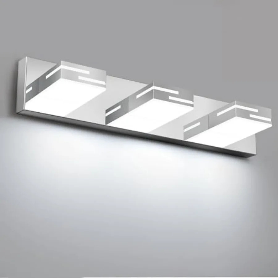 

LED Modern Bathroom Vanity Light Fixtures 3-Light 22-inch Dimmable Chrome Vanity Lights for Bathroom Lighting Fixtures Over Mir