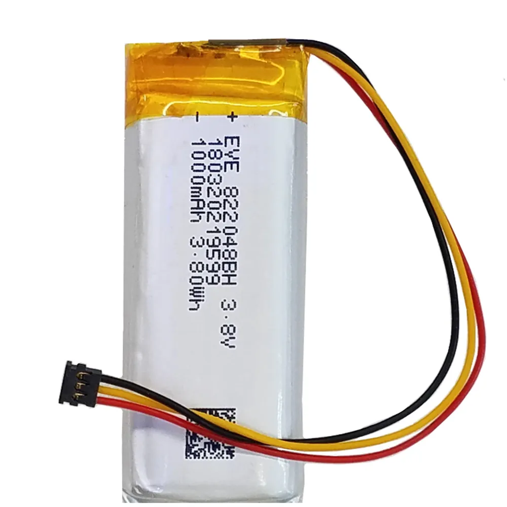 1-10 قطعة 822048 3.8 فولت 1000 مللي أمبير يبو بطارية قابلة للشحن + JST MX 1.2 مللي متر 3P التوصيل ل MP3 GPS مسجل سماعة صمام مؤشر المراقب المالي #1