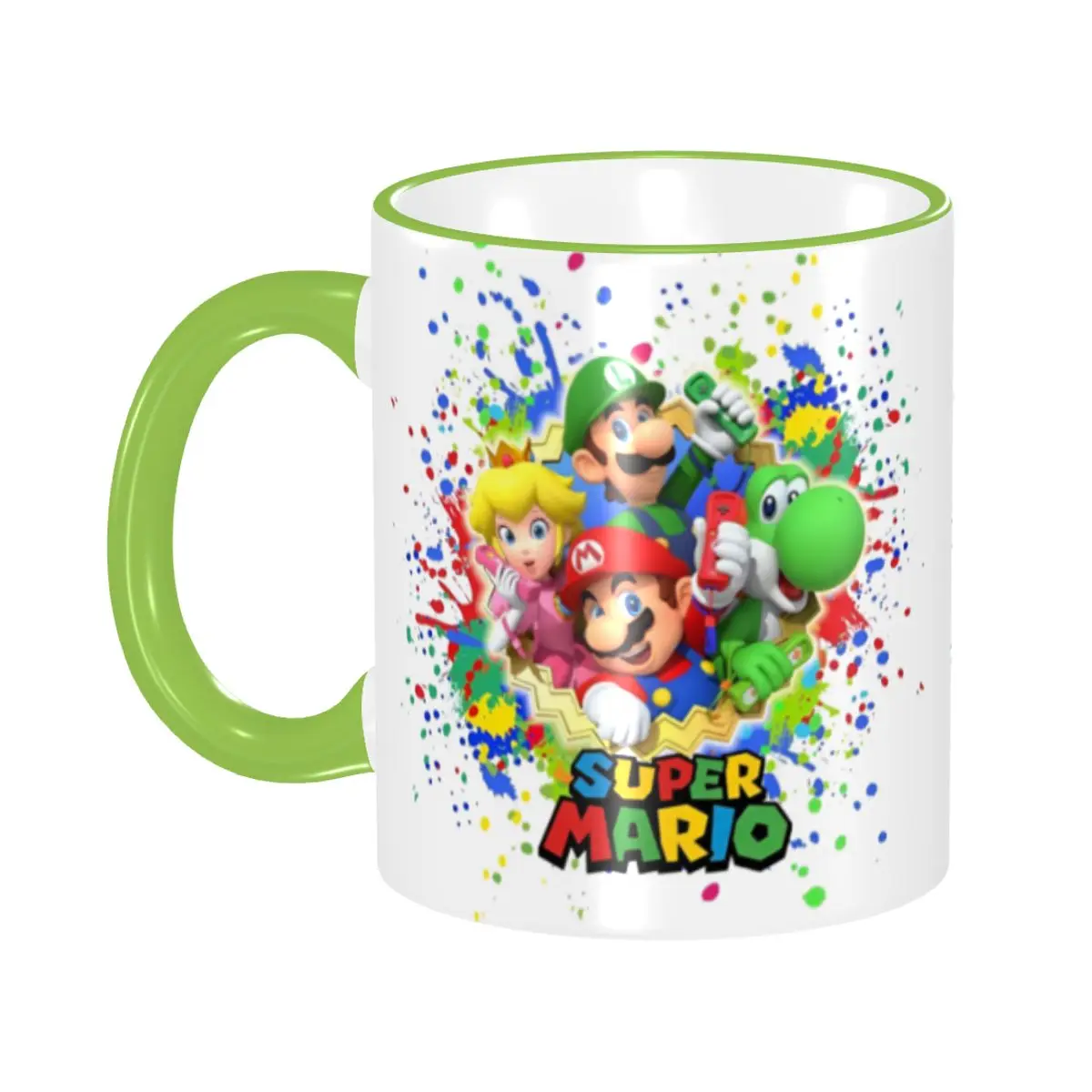 

Custom M-Marios Coffee Mugs DIY Kawaii Cartoon Character Colorful Printed Ceramic Milk Tea Mug Cup