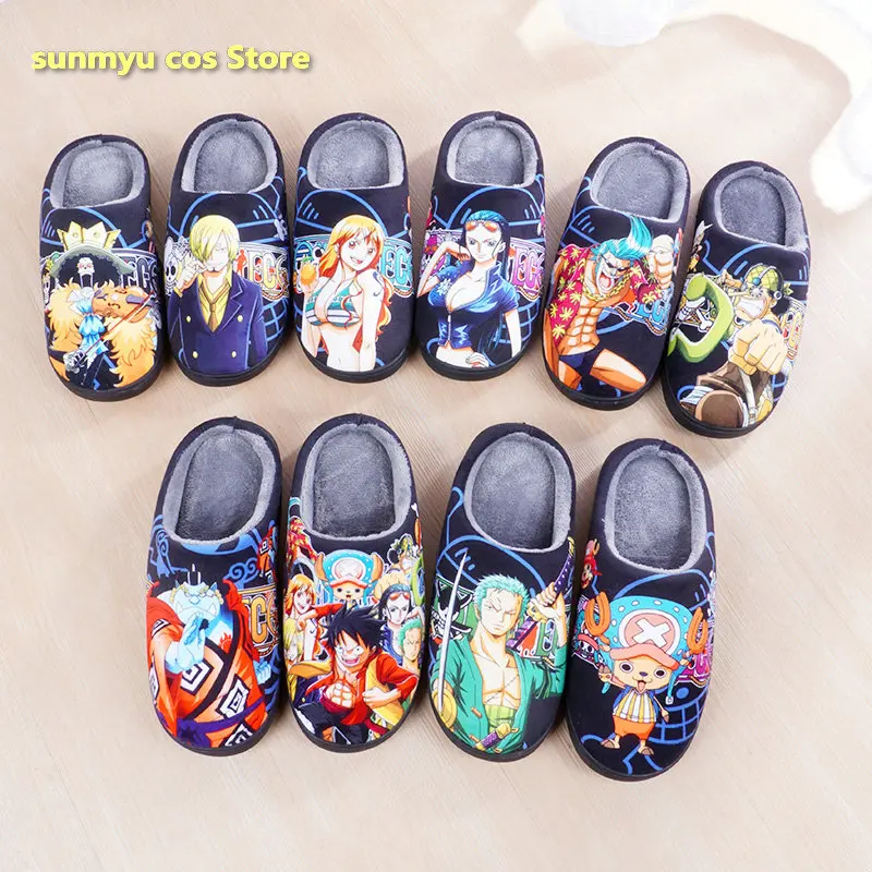 Anime Winter Home Slippers OP Men Women Slippers Japanese Cartoon Slipper